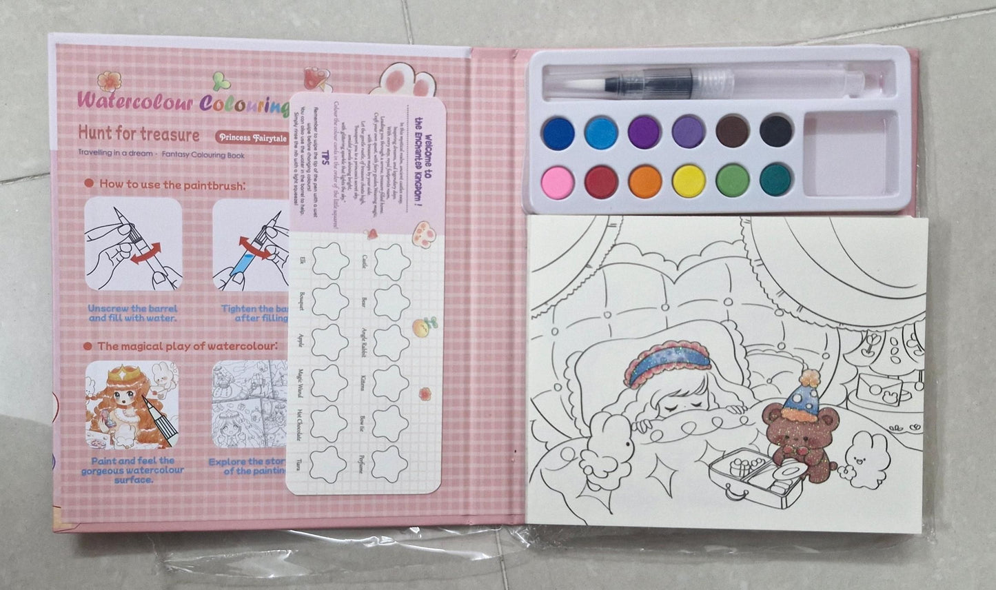 Kid's Cartoon Art Coloring Painting Set