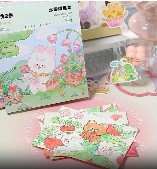 Kid's Cartoon Art Coloring Painting Set